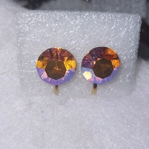 Swarovski Crystal Vintage Screw-on Earrings
